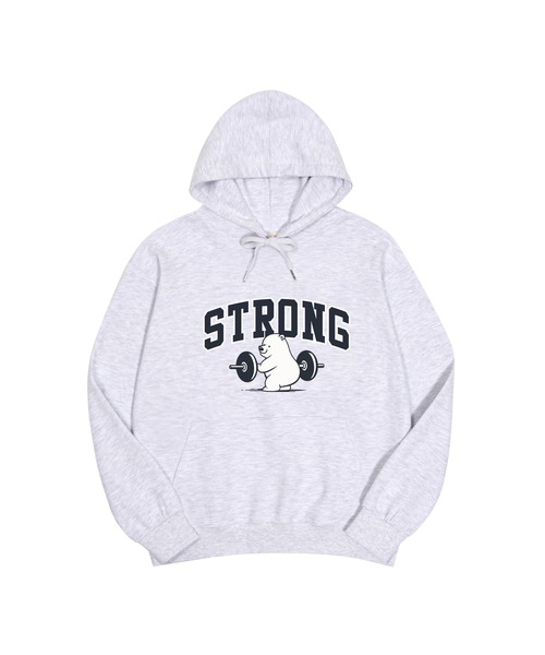 OKSTAR（オクスター）の「ストロングクマダリ特厚裏毛オーバーサイズフードパーカー（パーカー・レディース・ブラック/グレー/ライトグレー/ネイビー/ダークグリーン・SMALL/LARGE/MEDIUM/X-LARGE/2XL）」の2枚目の写真