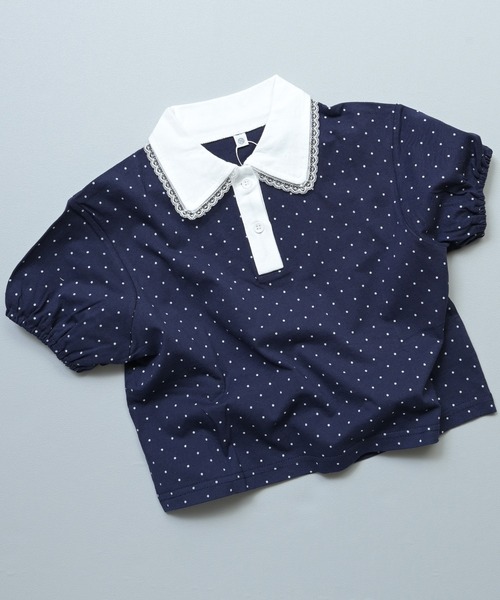 LSP WOW（エルエスピーワオ）の「【LSP WOW!】ポロ襟付き半袖Tee（Tシャツ/カットソー・キッズ・イエロー/パープル/ネイビー/ブラウン・130/120/110/100/95/90/80）」の3枚目の写真