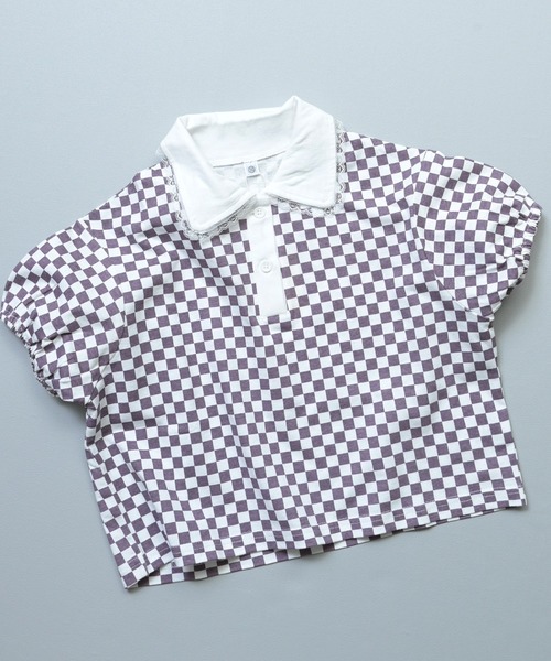 LSP WOW（エルエスピーワオ）の「【LSP WOW!】ポロ襟付き半袖Tee（Tシャツ/カットソー・キッズ・イエロー/パープル/ネイビー/ブラウン・130/120/110/100/95/90/80）」の5枚目の写真