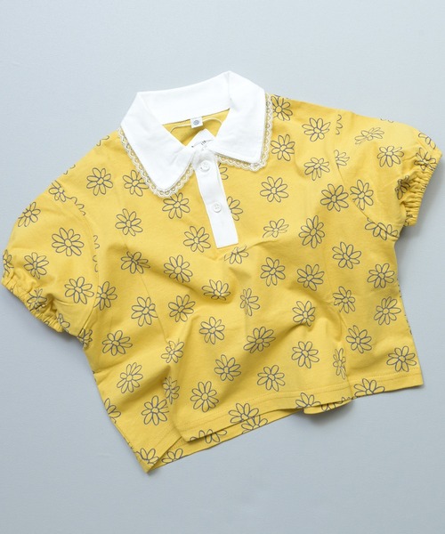 LSP WOW（エルエスピーワオ）の「【LSP WOW!】ポロ襟付き半袖Tee（Tシャツ/カットソー・キッズ・イエロー/パープル/ネイビー/ブラウン・130/120/110/100/95/90/80）」の7枚目の写真