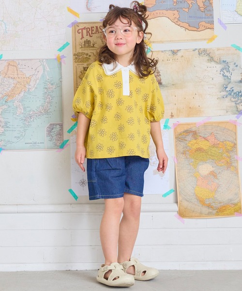 LSP WOW（エルエスピーワオ）の「【LSP WOW!】ポロ襟付き半袖Tee（Tシャツ/カットソー・キッズ・イエロー/パープル/ネイビー/ブラウン・130/120/110/100/95/90/80）」の8枚目の写真