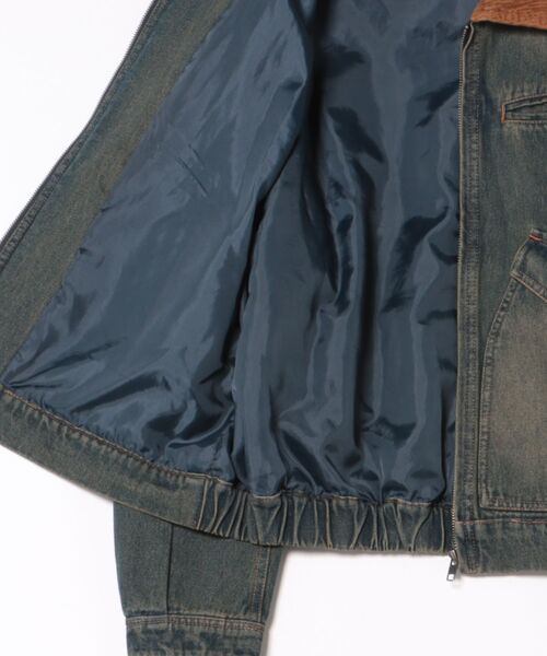 JACKROSE(ジャックローズ)の「JE-エリ切替・デニムフライトJKT(デニムジャケット・メンズ・ブラック系/インディゴブルー・M/L)」の3枚目の写真