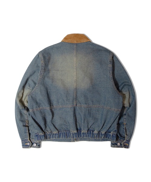 JACKROSE(ジャックローズ)の「JE-エリ切替・デニムフライトJKT(デニムジャケット・メンズ・ブラック系/インディゴブルー・M/L)」の5枚目の写真