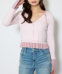 rienda（リエンダ）の「ペプラムキャミセットニットカーディガン 春服（ニット/セーター）」