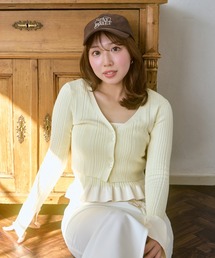 rienda（リエンダ）の「ペプラムキャミセットニットカーディガン 春服（ニット/セーター）」