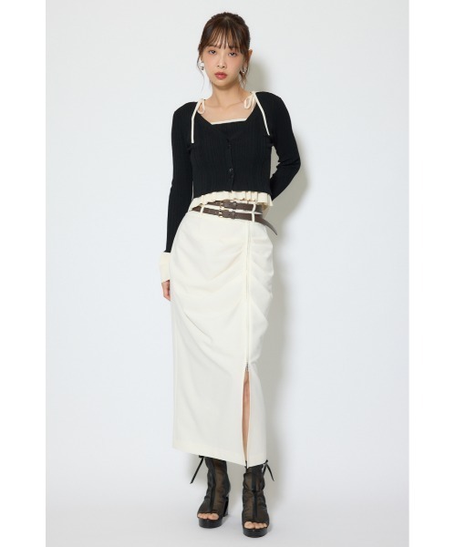 rienda(リエンダ)の「ペプラムキャミセットニットカーディガン 春服(ニット/セーター・レディース・ライトピンク/ブラック/イエロー・FREE)」の7枚目の写真