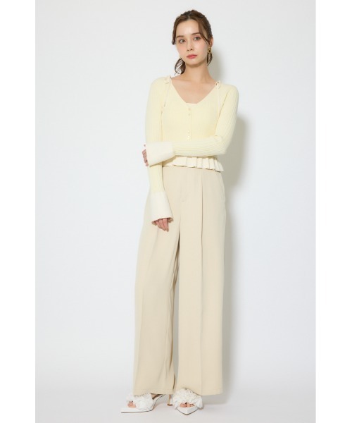 rienda(リエンダ)の「ペプラムキャミセットニットカーディガン 春服(ニット/セーター・レディース・ライトピンク/ブラック/イエロー・FREE)」の18枚目の写真