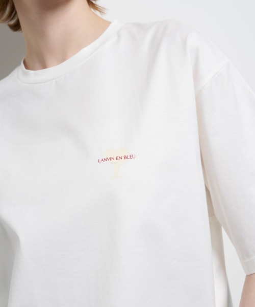 LANVIN en Bleu(ランバンオンブルー)の「ワンポイントロゴTシャツ(Tシャツ/カットソー・レディース・ピンク/カーキ/オフホワイト・38)」の11枚目の写真