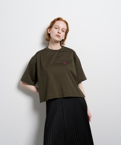 LANVIN en Bleu(ランバンオンブルー)の「ワンポイントロゴTシャツ(Tシャツ/カットソー・レディース・ピンク/カーキ/オフホワイト・38)」の14枚目の写真