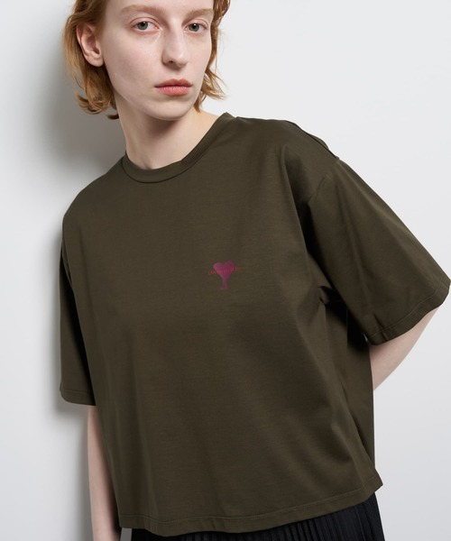 LANVIN en Bleu(ランバンオンブルー)の「ワンポイントロゴTシャツ(Tシャツ/カットソー・レディース・ピンク/カーキ/オフホワイト・38)」の15枚目の写真