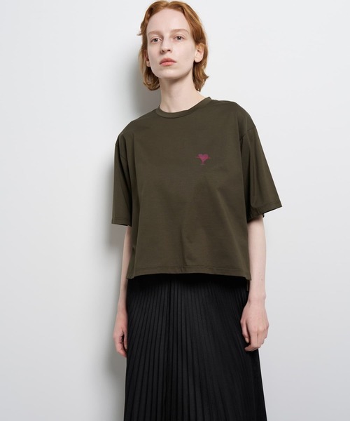 LANVIN en Bleu(ランバンオンブルー)の「ワンポイントロゴTシャツ(Tシャツ/カットソー・レディース・ピンク/カーキ/オフホワイト・38)」の13枚目の写真