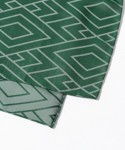 BEAMS PLUS（ビームスプラス）の「Diamond Pattern Stole（バンダナ/スカーフ・メンズ・グリーン・ONE SIZE）」の2枚目の写真