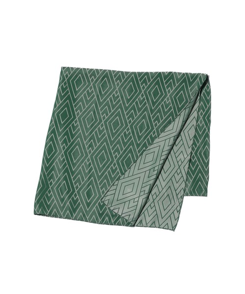 BEAMS PLUS（ビームスプラス）の「Diamond Pattern Stole（バンダナ/スカーフ・メンズ・グリーン・ONE SIZE）」の5枚目の写真