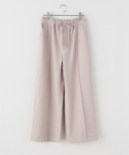 B.C STOCK（ベーセーストック）の「《追加》ウォッシャブル / センターシーム起毛パンツ（スウェットパンツ・レディース・チャコールグレー/ベージュ・MEDIUM/SMALL）」の8枚目の写真