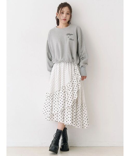 Now me. by NYLON JAPAN（ナウミーバイナイロンジャパン）の「アシメフリルスカート（スカート・レディース・ブラック/ブルー/ホワイト・FREE）」の15枚目の写真