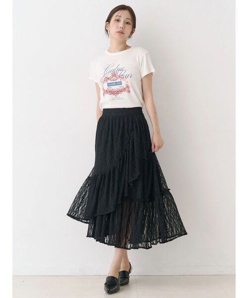 Now me. by NYLON JAPAN（ナウミーバイナイロンジャパン）の「アシメフリルスカート（スカート・レディース・ブラック/ブルー/ホワイト・FREE）」の18枚目の写真