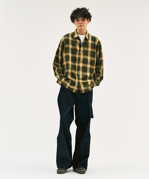 417 EDIFICE（フォーワンセブンエディフィス）の「オンブレーチェック レギュラーシャツ（シャツ/ブラウス・メンズ・ベージュ/カーキ/ブラウン・MEDIUM/LARGE）」の5枚目の写真