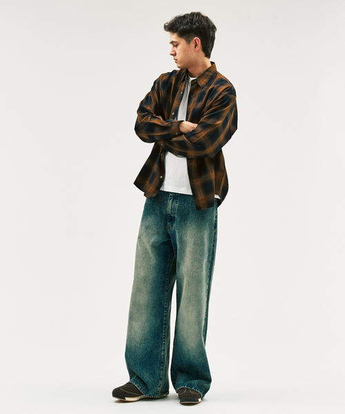 417 EDIFICE（フォーワンセブンエディフィス）の「オンブレーチェック レギュラーシャツ（シャツ/ブラウス・メンズ・ベージュ/カーキ/ブラウン・MEDIUM/LARGE）」の6枚目の写真