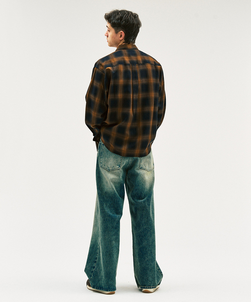 417 EDIFICE（フォーワンセブンエディフィス）の「オンブレーチェック レギュラーシャツ（シャツ/ブラウス・メンズ・ベージュ/カーキ/ブラウン・MEDIUM/LARGE）」の7枚目の写真