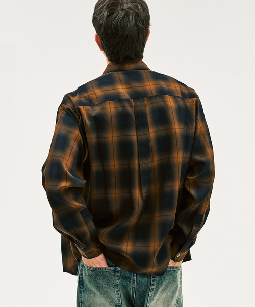 417 EDIFICE（フォーワンセブンエディフィス）の「オンブレーチェック レギュラーシャツ（シャツ/ブラウス・メンズ・ベージュ/カーキ/ブラウン・MEDIUM/LARGE）」の11枚目の写真