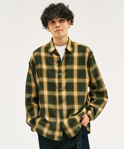 417 EDIFICE（フォーワンセブンエディフィス）の「オンブレーチェック レギュラーシャツ（シャツ/ブラウス・メンズ・ベージュ/カーキ/ブラウン・MEDIUM/LARGE）」の19枚目の写真