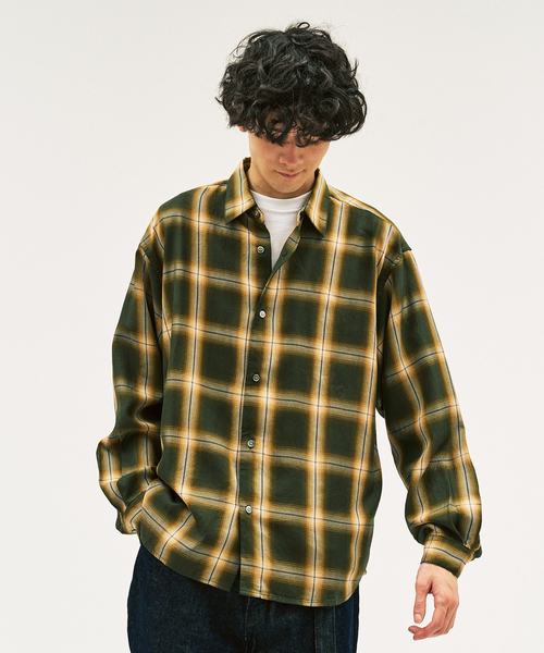 417 EDIFICE（フォーワンセブンエディフィス）の「オンブレーチェック レギュラーシャツ（シャツ/ブラウス・メンズ・ベージュ/カーキ/ブラウン・MEDIUM/LARGE）」の20枚目の写真