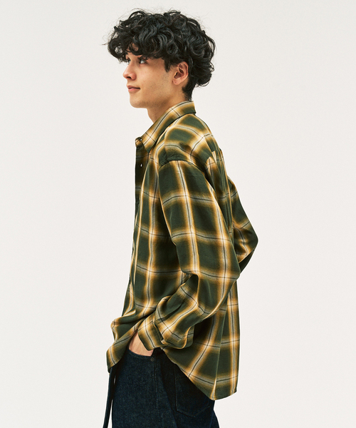 417 EDIFICE（フォーワンセブンエディフィス）の「オンブレーチェック レギュラーシャツ（シャツ/ブラウス・メンズ・ベージュ/カーキ/ブラウン・MEDIUM/LARGE）」の21枚目の写真