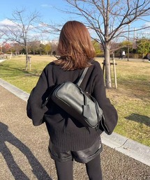 『eri』コラボ上質な本革ロングハンドルショルダーバッグ