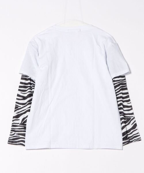 Ritzy(リッツィー)の「ゼブラ柄レイヤード T シャツ(Tシャツ/カットソー・レディース・ブラック/ホワイト・L/M)」の18枚目の写真