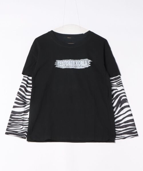 Ritzy(リッツィー)の「ゼブラ柄レイヤード T シャツ(Tシャツ/カットソー・レディース・ブラック/ホワイト・L/M)」の20枚目の写真