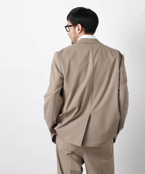 NANO universe（ナノユニバース）の「Reflax(R)オックスダブルブレストジャケット（セットアップ可）（テーラードジャケット・メンズ・ブラック/カーキ/ベージュ・M/L）」の19枚目の写真