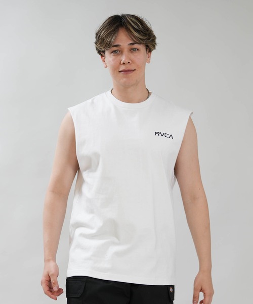 RVCA(ルーカ)の「RVCA/ルーカ メンズ タンクトップ PARADICE TT BG041351(タンクトップ・メンズ・カーキオリーブ/ブラック/ホワイト・S/L/M)」の4枚目の写真
