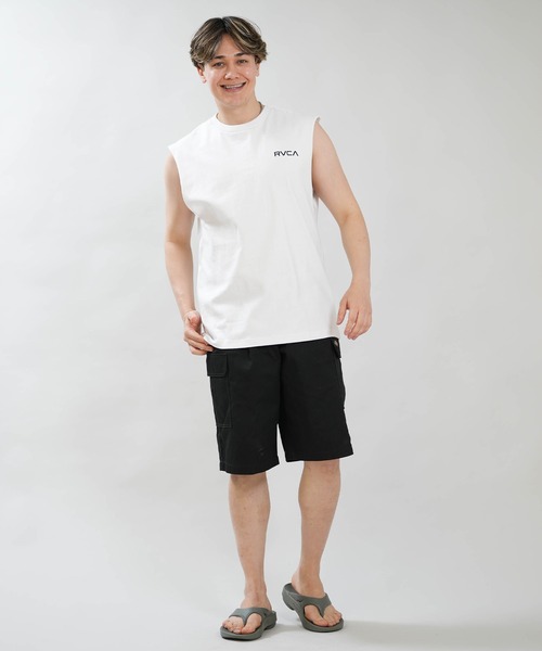 RVCA(ルーカ)の「RVCA/ルーカ メンズ タンクトップ PARADICE TT BG041351(タンクトップ・メンズ・カーキオリーブ/ブラック/ホワイト・S/L/M)」の6枚目の写真