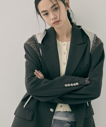 tanakadaisuke（タナカダイスケ）の「【tanakadaisuke/タナカダイスケ】garter collar peaked lapel jacket/ギャザーカラーピークドラペルジャケット（その他アウター）」