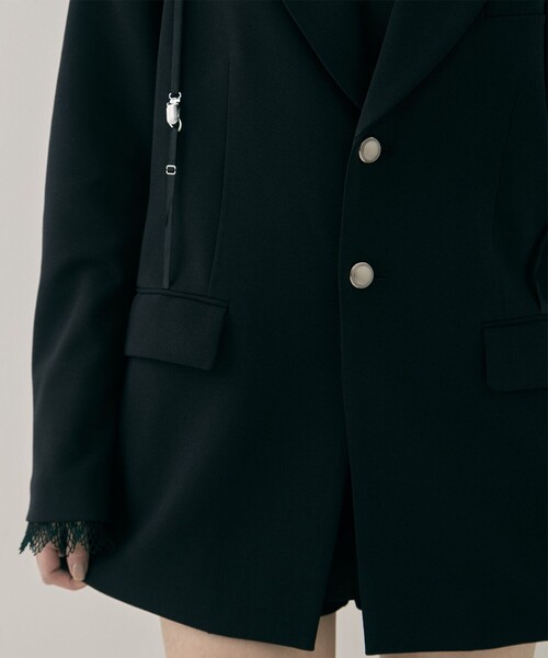 tanakadaisuke（タナカダイスケ）の「【tanakadaisuke/タナカダイスケ】garter collar peaked lapel jacket/ギャザーカラーピークドラペルジャケット（その他アウター・レディース・ブラック/ブラウン・FREE）」の18枚目の写真