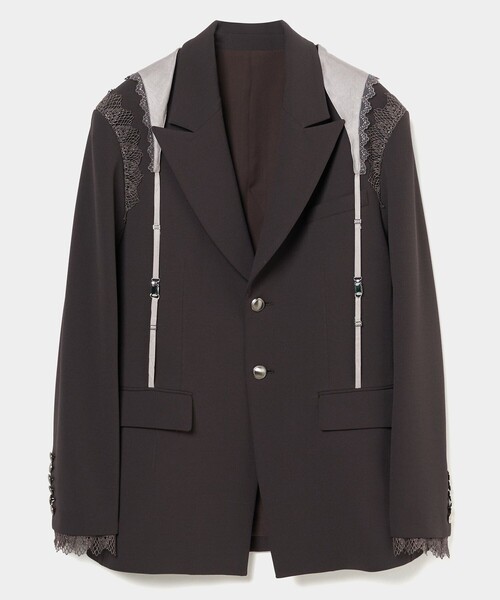 tanakadaisuke(タナカダイスケ)の「【tanakadaisuke/タナカダイスケ】garter collar peaked lapel jacket/ギャザーカラーピークドラペルジャケット(その他アウター・レディース・ブラック/ブラウン・FREE)」の19枚目の写真