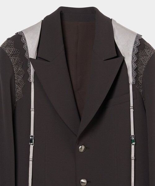 tanakadaisuke(タナカダイスケ)の「【tanakadaisuke/タナカダイスケ】garter collar peaked lapel jacket/ギャザーカラーピークドラペルジャケット(その他アウター・レディース・ブラック/ブラウン・FREE)」の20枚目の写真
