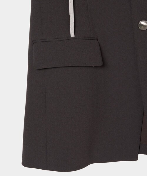 tanakadaisuke(タナカダイスケ)の「【tanakadaisuke/タナカダイスケ】garter collar peaked lapel jacket/ギャザーカラーピークドラペルジャケット(その他アウター・レディース・ブラック/ブラウン・FREE)」の21枚目の写真