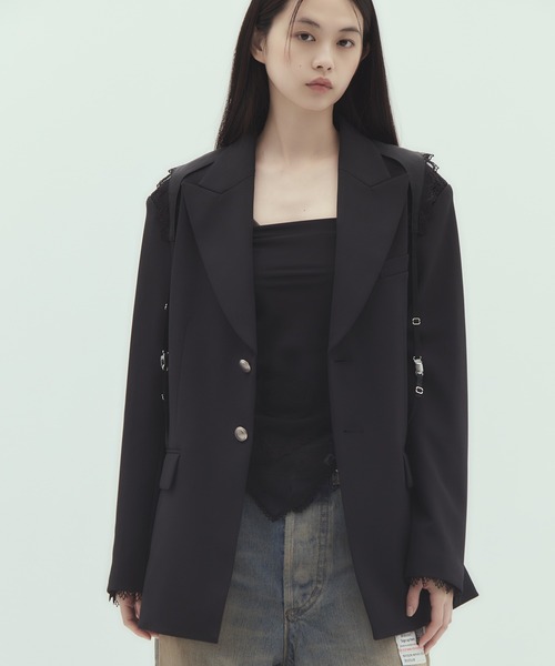 tanakadaisuke/タナカダイスケ】garter collar peaked lapel jacket