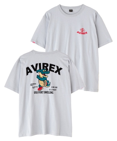 AVIREX(アヴィレックス)の「《WEB&DEPOT限定》USS FORT SNELLING T-SHIRT / フォートスネリング ティーシャツ / AVIREX / アヴィレックス(Tシャツ/カットソー・メンズ・ホワイト/ピンク/オリーブ/サックスブルー/ブラック・XX-LARGE/X-LARGE/LARGE/MEDIUM)」の5枚目の写真