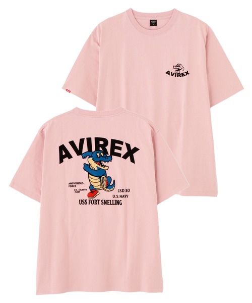 AVIREX(アヴィレックス)の「《WEB&DEPOT限定》USS FORT SNELLING T-SHIRT / フォートスネリング ティーシャツ / AVIREX / アヴィレックス(Tシャツ/カットソー・メンズ・ホワイト/ピンク/オリーブ/サックスブルー/ブラック・XX-LARGE/X-LARGE/LARGE/MEDIUM)」の1枚目の写真