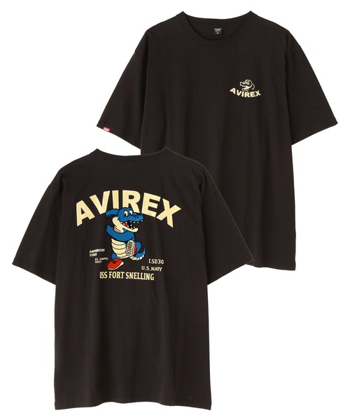 AVIREX(アヴィレックス)の「《WEB&DEPOT限定》USS FORT SNELLING T-SHIRT / フォートスネリング ティーシャツ / AVIREX / アヴィレックス(Tシャツ/カットソー・メンズ・ホワイト/ピンク/オリーブ/サックスブルー/ブラック・XX-LARGE/X-LARGE/LARGE/MEDIUM)」の3枚目の写真