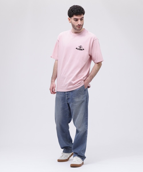AVIREX(アヴィレックス)の「《WEB&DEPOT限定》USS FORT SNELLING T-SHIRT / フォートスネリング ティーシャツ / AVIREX / アヴィレックス(Tシャツ/カットソー・メンズ・ホワイト/ピンク/オリーブ/サックスブルー/ブラック・XX-LARGE/X-LARGE/LARGE/MEDIUM)」の6枚目の写真