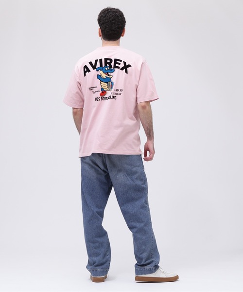 AVIREX(アヴィレックス)の「《WEB&DEPOT限定》USS FORT SNELLING T-SHIRT / フォートスネリング ティーシャツ / AVIREX / アヴィレックス(Tシャツ/カットソー・メンズ・ホワイト/ピンク/オリーブ/サックスブルー/ブラック・XX-LARGE/X-LARGE/LARGE/MEDIUM)」の7枚目の写真