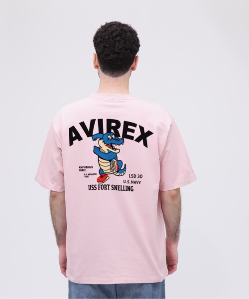 AVIREX(アヴィレックス)の「《WEB&DEPOT限定》USS FORT SNELLING T-SHIRT / フォートスネリング ティーシャツ / AVIREX / アヴィレックス(Tシャツ/カットソー・メンズ・ホワイト/ピンク/オリーブ/サックスブルー/ブラック・XX-LARGE/X-LARGE/LARGE/MEDIUM)」の9枚目の写真