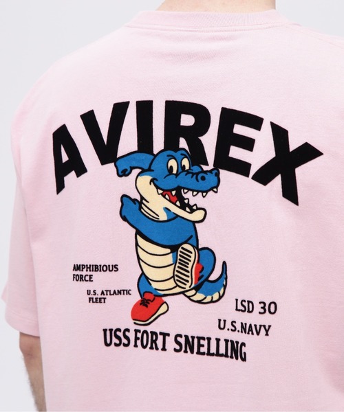 AVIREX(アヴィレックス)の「《WEB&DEPOT限定》USS FORT SNELLING T-SHIRT / フォートスネリング ティーシャツ / AVIREX / アヴィレックス(Tシャツ/カットソー・メンズ・ホワイト/ピンク/オリーブ/サックスブルー/ブラック・XX-LARGE/X-LARGE/LARGE/MEDIUM)」の12枚目の写真