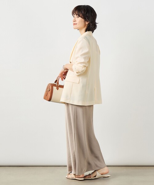 NOLLEY’S Sophi（ノーリーズソフィ）の「《セットアップ対応》ウォッシャブルスラブオックスダブルジャケット（テーラードジャケット・レディース・ネイビー/ベージュ・38/36/34）」の20枚目の写真