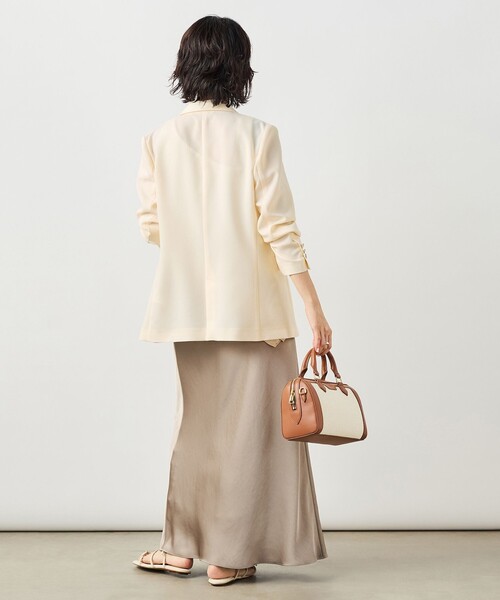 NOLLEY’S Sophi（ノーリーズソフィ）の「《セットアップ対応》ウォッシャブルスラブオックスダブルジャケット（テーラードジャケット・レディース・ネイビー/ベージュ・38/36/34）」の19枚目の写真