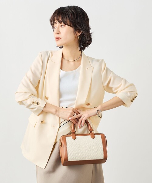 NOLLEY’S Sophi（ノーリーズソフィ）の「《セットアップ対応》ウォッシャブルスラブオックスダブルジャケット（テーラードジャケット・レディース・ネイビー/ベージュ・38/36/34）」の17枚目の写真