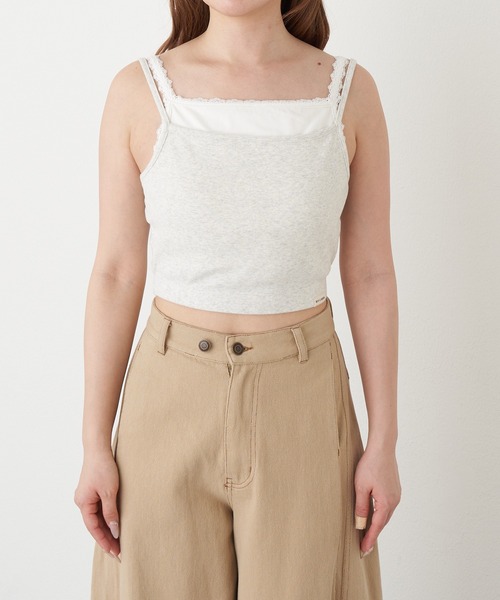 RAY CASSIN(レイカズン)の「レイヤードパット付キャミ(キャミソール・レディース・グレー系その他2/ブラック系その他2/ベージュ系その他2/ホワイト系その他・FREE)」の12枚目の写真